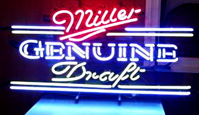 Miller Genuine Draft 2 Bars Neon Sign